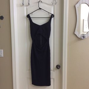Express Bare Belly Black Dress